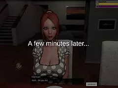 master, watch this redhead slut's seduction with titty fuck and cum facial
