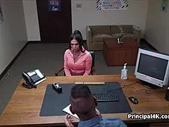 Busty Sporty Latina Milf Rides Principal's Monster Cock at Office Work Hardcore