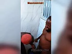 Sexy milf rita sneaks bathroom fun sucking huge cock in homemade blowjob frenzy