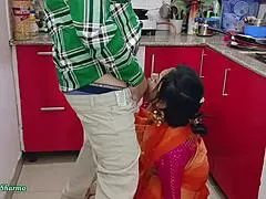 hey desi bhabhi's homemade kitchen pounding with that massive dick looks so rough and wet
