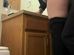 😏 slutty wife sneaks off for rough doggystyle pounding on monster cock in bathroom!
