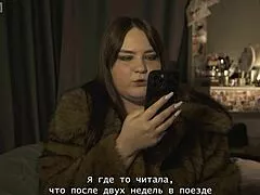 Ex lovers reunite with natasha dominating alex using strapon and chastity belt backstage