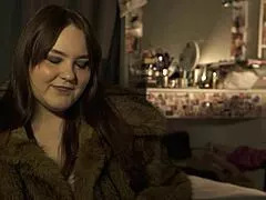 Ex lovers reunite with natasha dominating alex using strapon and chastity belt backstage