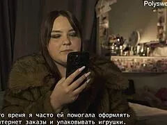 Ex lovers reunite with natasha dominating alex using strapon and chastity belt backstage