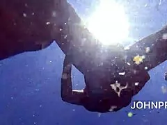 I feel the surprise anal thrill underwater