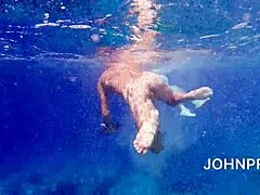 I feel the surprise anal thrill underwater