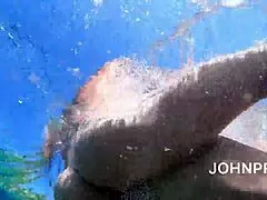 I feel the surprise anal thrill underwater