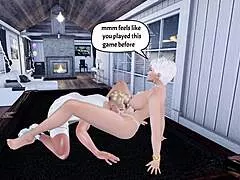 StepMom's friend joins in for some casual playful fun around the house