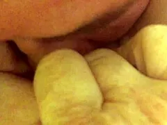 Granny Carmen's retro pussy licks and toy orgasms
