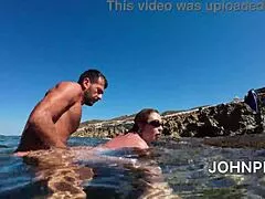 I feel the surprise anal thrill underwater