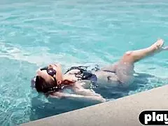 Big Tits Redhead Milf Elizabeth Marx Strips Wet Lingerie Teasing Pussy Before Full Naked Reveal