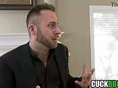 Cuckold watches humiliated as hotwife's ass gets bbc anal wrecked hard