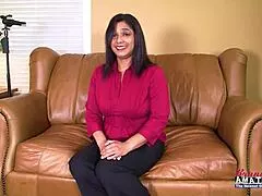 zenee gags deep on cock before curvy tits bounce in interracial anal pound