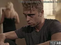 Horny teen stepson catfishes petite milf stepmom for fuck