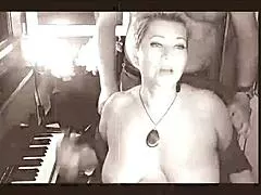 my hot milf spouse strips naked on cam teasing shaved pussy for rough ride