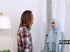 Stepmom's Hijab Hides Massive Tits Matching Your GF's Size
