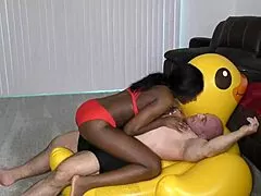 busty ebony milf grinds juicy ass on huge cock to squirting orgasm