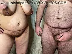 Stranger floods cuckold's fertile wife pussy while husband watches creampies pile up