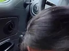 POV Street Latina Sucks Cock Hard and Swallows Every Drop of Hot Cum in Public