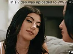 curious teen sneaks licks on milf stepmom jennifer white's wet pussy during taboo sale sabotage