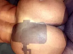 mature babe's huge ass shakes while taking big cock deep creampie.
