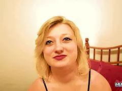Petite big tits blonde college coed faiths hope gags on cock in deepthroat blowjob