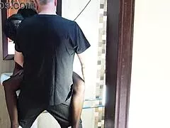 ebony milf tied up for steamy domination sex in the shower