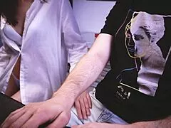 i burned watching porn so grabbed his cock jerked till he exploded messily