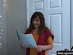 hey, check out this hairy milf with big natural tits riding alex legend's monster cock to creampie