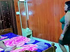 indian desi bhabhi with big boobs and fast jiggling ass enjoys intense hardcore pounding session