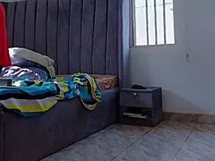 Plump ebony milf's onion booty jiggles in closeup homemade tease