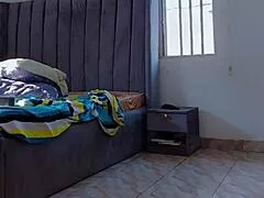 Plump ebony milf's onion booty jiggles in closeup homemade tease
