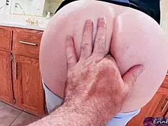 Chubby Blonde Stepmom Fantasizes Anal Creampie Doggystyle Big Cock Taboo Bathroom Pound