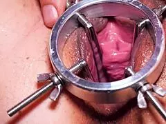 Miss Katryn's Pussy Stretched Deep with Golden Ball Toy and Pissing Close-Up!