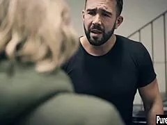 i can't believe this crazy blonde milf tricked me after i saw her