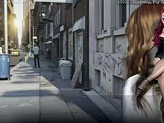 secretary upskirt tease gone wild naked bound in public stockings game ep 6 😜