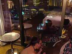 man the hottest view on vegas strip was this fat black milf sucking big black cock with her toes out