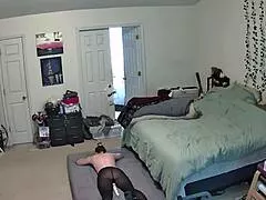 caught this milf humping her wand solo till she squirts and cums hard