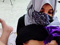 Stepmom begs stepson for big dick face fuck in bedroom deepthroat homemade indian natural tits short hair monster cock