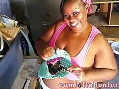 Cumlotta Hunter's ebony milf slut training involves deepthroat blowjob and facial cum swallow in clip ii