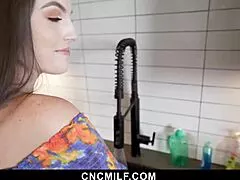 Stepson Freeuses Thick Latina Stepmom's Big Ass Cowgirl While Stepsis Chores Missionary