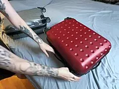 sexy redhead stepmom i shared hotel bed things got rough doggystyle wild quickie 😈🔥