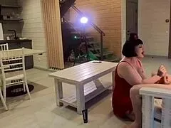 mrs santa's big ass tempts with mouth play and backdoor pounding