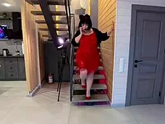 mrs santa's big ass tempts with mouth play and backdoor pounding