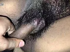 desi milf sneaks hairy pussy bang sharing bed sans hubby 😏🔥💦