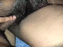 desi milf sneaks hairy pussy bang sharing bed sans hubby 😏🔥💦