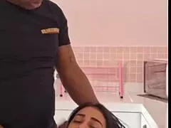 I waited for stepsis to leave then flashed in kitchen till stepbro fucked my pussy and came in mouth full vid on red