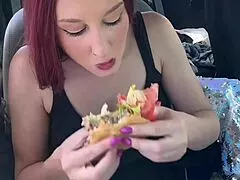 Italian Big Tits Milf Artemisia Love Eats Messy in Car!