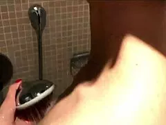 busty arab milf kira queen rides cock in steamy shower