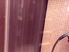 busty arab milf kira queen rides cock in steamy shower